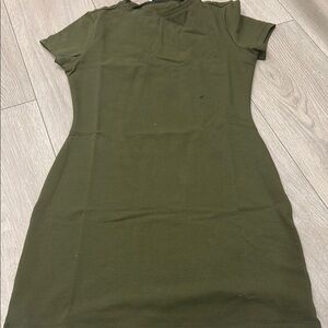 Reformation Olive Green T-Shirt Dress